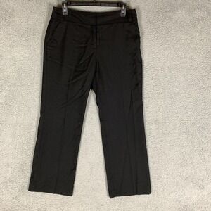 Ted Baker‎ London Pants Black Women's 3 US 8 Black Chino Flat Front Straight Leg